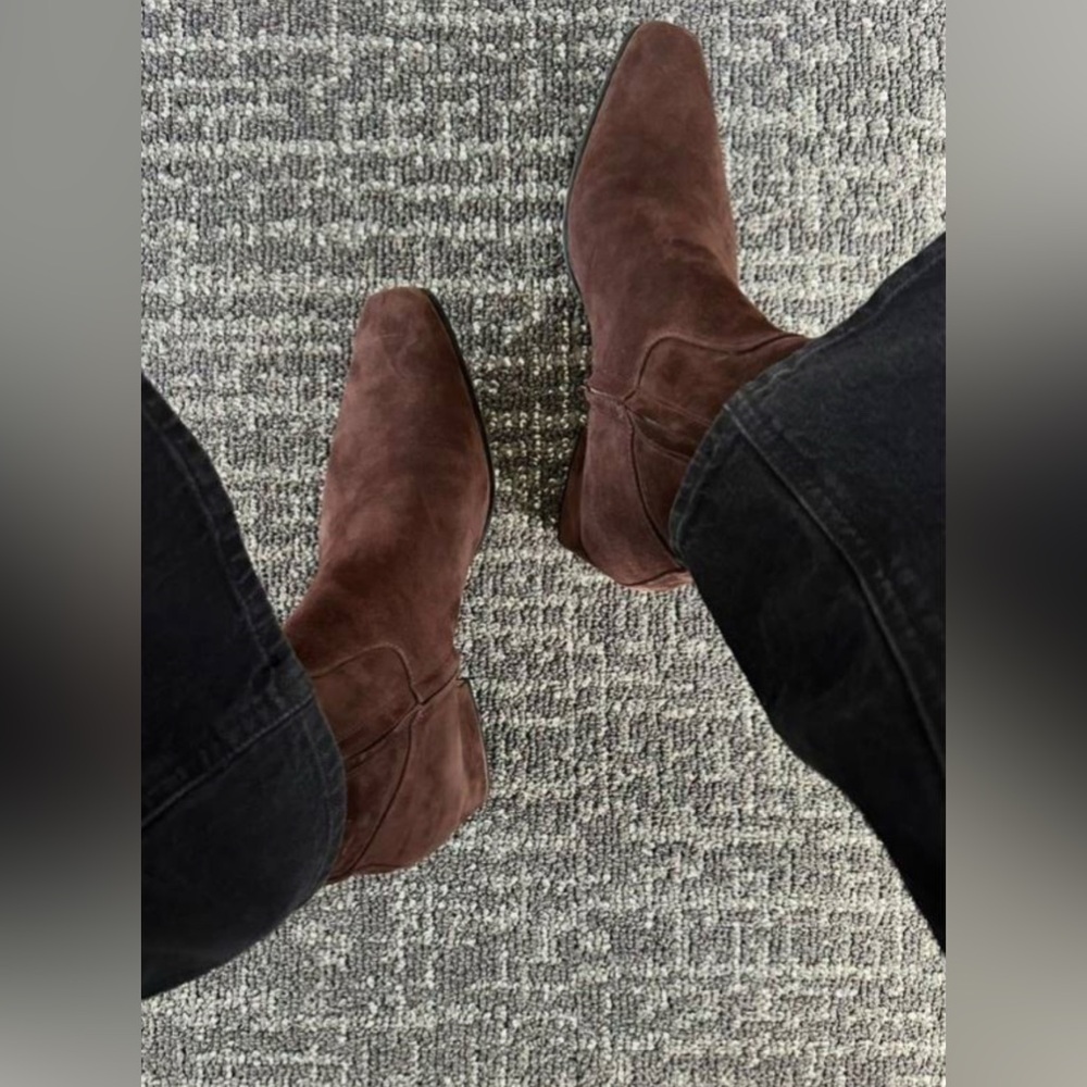 Jason Wu Dark Brown Suede Ankle Booties
